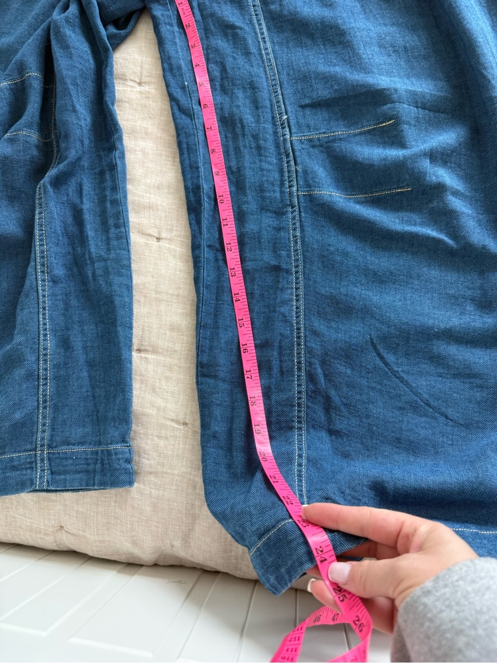 Anthropologie 100% Cotton Wide Leg Jumpsuit - XS in Dark Denim - Picture 14 of 16